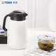 TIGER Stainless Steel Portable Thermos Vacuum Insulated Kettle PWM-A16C-CA Pearl White 1.6L