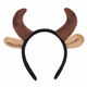 Mengyi New Year Red Cute Ox Horn Headwear Year of the Ox Headband Cow Hairpin Cartoon Calf Accessories Face Wash Headband Hair Accessories for Women Coffee Horns + Ears