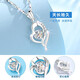 MZMZ platinum necklace women's accessories jewelry pt950 platinum birthday Chinese Valentine's Day gift for girlfriend and wife light luxury model-bright zirconium 8 warehouses for next-day delivery