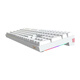 AI Stone ZN104 three-mode wireless connection RGB backlight full-key hot-swappable mechanical keyboard gaming keyboard white pink color matching red axis