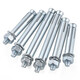 Jinggong genuine national standard iron expansion screws, galvanized expansion bolts, metal expansion bolts, pull-out screws, iron expansion tubes, galvanized M8*80 (50 pcs) with 12mm hole punching discount