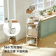 Muebles para el hogar de Lin Original Lin's Wood Industry Stand de pisos para el hogar Almacenamiento multifunción Almacenamiento de múltiples capas LS724P7-A Microondas con capa