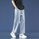 Foss Phil light blue jeans men's summer thin nine-point loose trendy brand sports and casual straight wide-leg pants Fashion brand 718-K829 light blue 2XL [Recommended 160-175Jin [Jin equals 0.5 kg]]