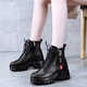 Dadong Mottes secrètes Batte-batte de coin Martin Boots Nouveaux bottes creux de printemps et d'été