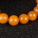 Minol chicken fat yellow beeswax old wax round bead bracelet diameter 11mm weight 15.97 grams