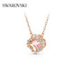 Swarovski (SWAROVSKI) Una Necklace Women's Pendant Light Luxury Niche Gift for Girlfriends Peach Pink Beating Heart-Four Leaf Clover 5514488