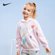 Nike Nike pour enfants pour enfants Sweat à capuche en coton pour filles printemps et automne pour enfants confortable Terry Casual Tops Petit bébé