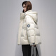 Duck Purple Diamond Series Down Jacket Women's Short 2025 Winter New Loose Casual Hooded Thickened Warm Couple Jacket Off-White M (170)