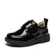 
Yierkang children's leather shoes men summer boy leather shoes black performance shoes boy glossy student leather shoes black 38