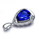 COOSZE COASZE PLATINUM COLORED GEMMES 1,53 Carat Blue Tanzanite Gem Collier Women's Gift 1.53 Carat Tanzania Blue Pendant 4a Grade