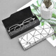 Li Shen glasses box portable anti-pressure light Japanese retro sunglasses sunglasses storage bag for women and men lattice black [glasses delivery cloth]