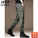 Jeep Spirit American Authentic American Work Hosen Herren Sommer dünne Stretch lose Krawatten Harun Ice Seidenhose Herren Arbeithosen Militärgrün 2xl