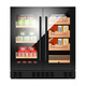 PULADI constant temperature and humidity cigar cabinet humidifier tobacco red wine tea office refrigerator embedded double door ice bar home tea + cigar integrated double door constant temperature and humidity control 170L