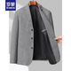 Romon New Fashion Suit Jacket Men Autumn and Winter Media-Eding Casual Traje pequeño Traje de lana Jacket Men Gray [Venta caliente] XL [135-150Jin [Jin equivale a 0.5 kg]]