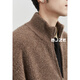 Earl Dowl stand-collar cardigan wool sweater jacket men's double zipper sweater men's 2024 autumn and winter new style Y441558 Shadow Gray XL (180)