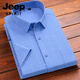 JEEP SPIRIT bamboo fiber shirt men's short-sleeved summer thin style free-iron middle-aged and elderly father's striped ice silk shirt summer D815-03 with pocket M 3890-115Jin[Jin equals 0.5 kg]