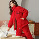 
Modal pajamas for women in winter thickened plus velvet three-layer cotton coral velvet warmth can be worn with hooded new home clothing set 6623 - Pink three-layer cotton thickened M [recommended 80-100Jin [Jin equals 0.5 kg]]