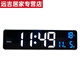 Shantoulin Village Lading LED LED Digitale Uhr Luminöser elektronischer Uhr Schlafzimmer Wohnzimmer TV-Schrank Wecker Desktop Hängende Wand 6625d Schwarzes Muschel Grünes Licht (Englisch. Plug-in-Modell)
