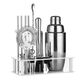 Jieshunxing stainless steel mixer set shaker cup cocktail shaker shaker bar full set of tools bartending accessories basic three-piece set 350ml
