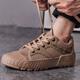 Xiaohuili Home Labor Protection Shoes Low-top Canvas Shoes Breathable Liberation Shoes Men's Summer Anti-Slip and Wear-resistant Construction Site Working Farmland Work Shoes 3522 Earthy Yellow 41