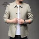 
Classic Car (LAOYECHE) Spring and Autumn New Jacket Jacket Men's Solid Color Lapel Solid Color Button Business Casual Jacket Daddy Suit AC1048 Khaki M
