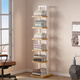 Anya invisible bookshelf floor-to-ceiling wall-mounted living room corner shelf sandwich small narrow book storage rack 6 layers