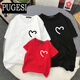 Street-gebratene Eltern-Kind-Kleidung 2021 Neue trendige Familien-T-Shirts für drei und vier T-Shirts für Mutter- und Töchter Frühling und Sommerkleidung modische Pure Cotton Kurzärmer N761: rot 2xl