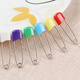 Weici Children's Safety Pin de la maternelle pour enfants Petite et grande épingle de broche U Pin de verrouillage Pin Pin de broche Plastique colorée pas facile pour récupérer de grandes / petites couleurs mixées 10 pièces chacune (20 pièces au total)