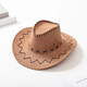Xinhaorui Western Cowboy Hat Men and Women Spring and Summer Autumn Outdoor Travel Photos Sunshade Knight Hat Tibetan Big Edge Jazz Hat Deep Coffee
