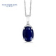 GEM STONE KING Sapphire 10K gold necklace fashion jewelry 2.52 carat pendant as a Chinese Valentine's Day gift for your girlfriend Sapphire