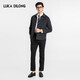 Luca Dilon 100% Sheep Autumn and Winter Wool Jacket Double-sided Nylon Warm Casual Versatile Jacket Dark Blue L 50