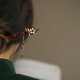 Ancient new Chinese style sandalwood hairpin for women Hanfu step rocking hairpin plate hairpin birthday gift for girlfriend practical