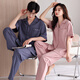 Victoria style couple pajamas for women summer pure cotton cardigan short-sleeved trousers one man and one woman couple suit casual home wear for women 6604 2XL
