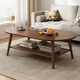 Shanshan wooden art coffee table living room simple coffee table small apartment side table tea table Nordic side table balcony mini table