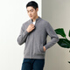 Hengyuanxiang [100% wool] cardigan men's autumn and winter new sweater thickened warm knitted needle cardigan jacket men's blue flower brown M /170/88A/M