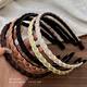 Morning Star Twist Hairband Women's 2025 New Face Wash Special Anti-Slip Broken Hair Headband High Skull Top Hair Bundle Hairpin Headwear Beige Color