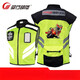 RidingTribe Cycling Tribe Motorcycle Reflective Vest Men's Fluorescent Summer Motorcycle Riding Suit Safety Vest Custom Printed Fluorescent Green Night Reflective/Mesh Breathable Not M