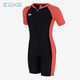 Zoke (Zoke) Children's Swimsuit, the male and female children's flat -sleeved short -sleeved swimsuit 115604419 black/fluorescent red 12