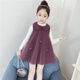 Disney (Disney) Girls 2023 Spring and Autumn Suits and Dresses New Korean Style Children's Fashion Two-piece Suit Dress Girls Princess Dress Orange 100