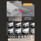 欧普照明线型灯铝槽带边嵌入式线形灯暗装明装客厅双眼皮吊顶黑边线性灯带 1509带边黑色+欧普120灯光源1米 24V4000K-暖白光
