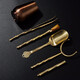Rongshantang Brass Tea Ceremony Six Gentlemen Household Tea Clips Tea Knives Kettle Pen Tea Shovel Kung Fu Tea Accessories Brass Tea Ceremony Six Gentlemen - Yujing Red Copper Color