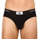 Calvin Klein Urlaubsgeburtstagsgeschenk Calvin Crane Herren komfortable Dreier-Pack-Slips Pheties NB3527A Schwarz/Schwarz/Orange DY6 M