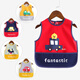Delantal para niños Ropa de comida para bebés Kindergarten cubierta a prueba de sucio bebé comiendo babero impermeable bolso de arroz delgado A6231 Red Bird Car Modelo regular 110 Altura recomendada 90-100 cm