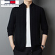 Tommy Shekelly Tommy Tommy 100% Wool Knit Cardigan Men's Spring and Autumn New Stand Collar Collar Jacquard Jacquard Chaqueta Mediana Gray 165/84a