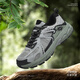 LeTTO (LOTTO) hiking shoes men's shoes for summer breathable running shoes outdoor cross-country hiking sneakers men 1071 gray/green 42