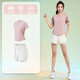 
Hui Geer PHIGEER summer thin outdoor sports suit for women's fitness loose slimming yoga suit short-sleeved elastic quick-drying running suit purple two-piece set L