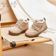 David BELLA (DAVE/BELLA) children's shoes children's cotton boots plus velvet boys' shoes winter new style board shoes fashionable boys' shoes children's boots camel color [spot] size 29