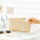 Portable storage bag lipstick red packet data cable storage bag cosmetic bag portable automatic sealing shrapnel bag wallet waterproof PU shrapnel storage-large white