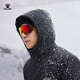 KELME Sports Hooded Cotton Jacket 2025 Winter New Heat Storage Warm Cotton Jacket Thickened Fashionable Bread Jacket Agate Black Graphene Heat Storage 2XL