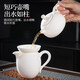 Original and mutton-fat jade white porcelain tea set set for home high-end office reception and drinking teapot complete set of ceramic kung fu tea cups